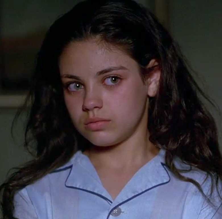 Closeup of young Mila Kunis