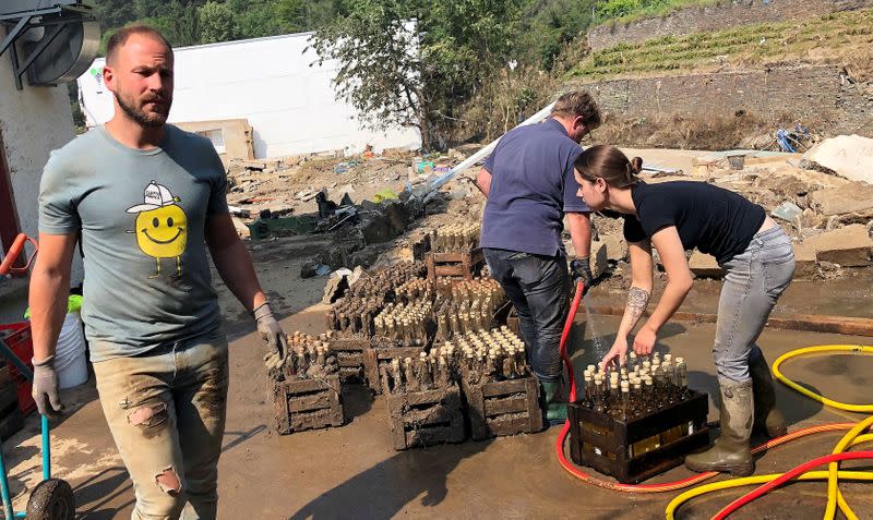 Effects of flooding at Sermann vineyard in Altenahr