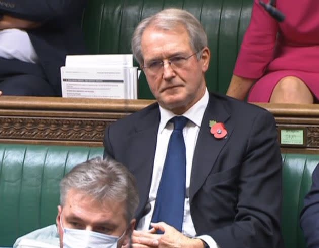 <strong>Former cabinet minister Owen Paterson in the House of Commons as MPs debated an amendment calling for a review of his case.</strong> (Photo: House of Commons - PA Images via Getty Images)