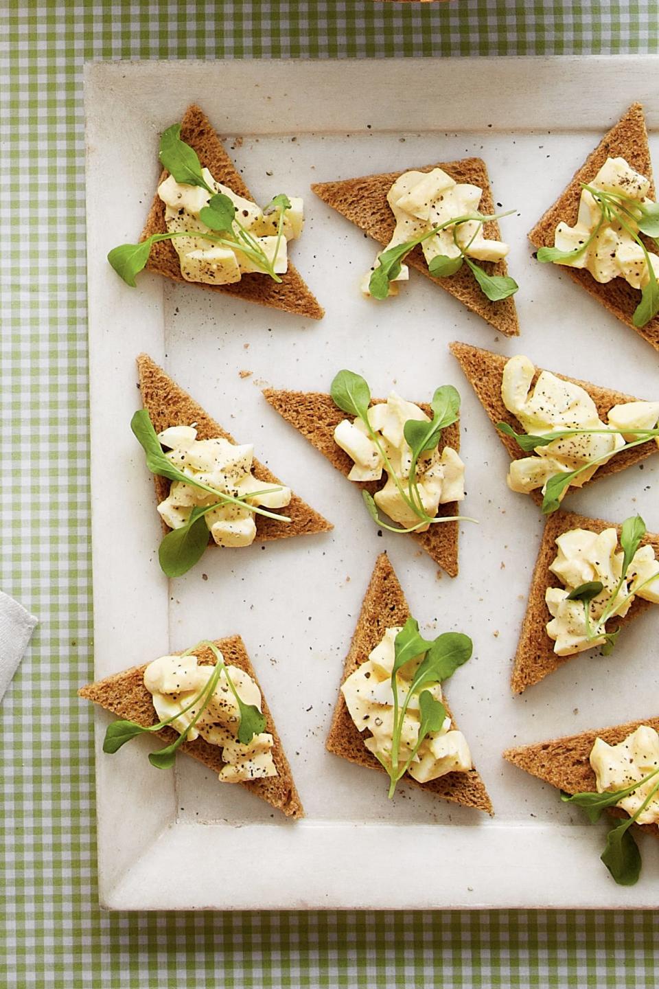 Smoked Egg Salad Toasts