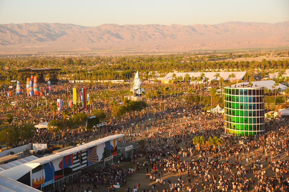Festival atmosphere at 2019 Coachella Valley Music And Arts Festival in Indio, California.