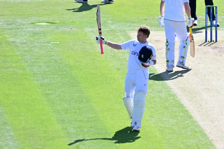 Double ton - England's Ollie Pope celebrates after going to 200 against Ireland at Lord's