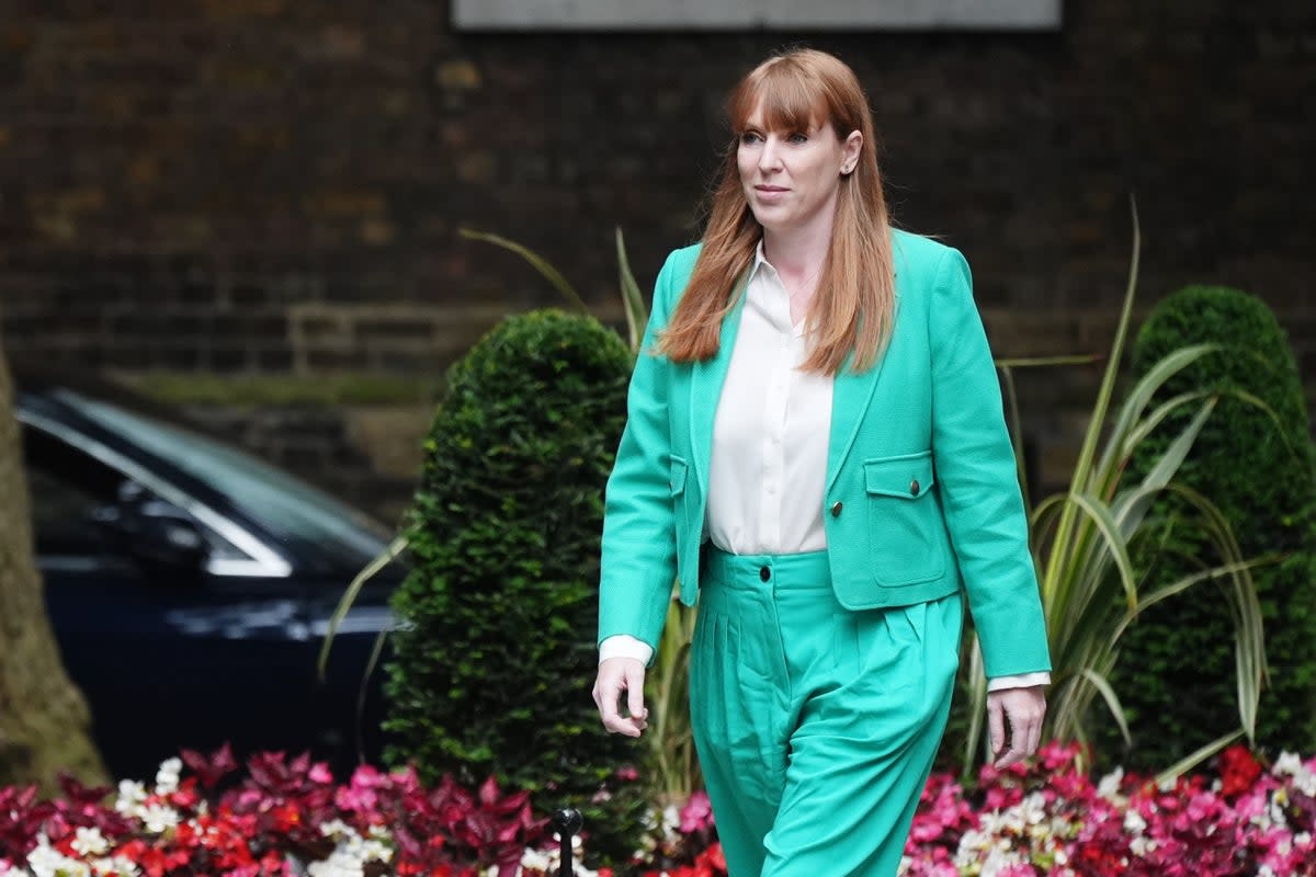 Angela Rayner arrives at Number 10 on Thursday (Getty Images)