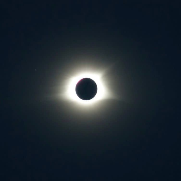 The solar eclipse as seen from South Carolina. (Photo: Sebastian Murdock/HuffPost)