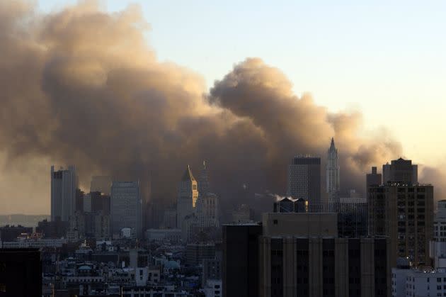 Smoke billows from the scene of the Sept. 11, 2001, terrorist attacks on the World Trade Center in Manhattan. (Photo: Larry Busacca via Getty Images)