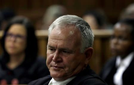 Barry Roux, defence lawyer for Oscar Pistorius, is seen during an appeal hearing brought by prosecutors against the six year jail term handed to Pistorius for the murder of his girlfriend Reeva Steenkamp, in Johannesburg, South Africa, August 26, 2016. REUTERS/Themba Hadebe/Pool