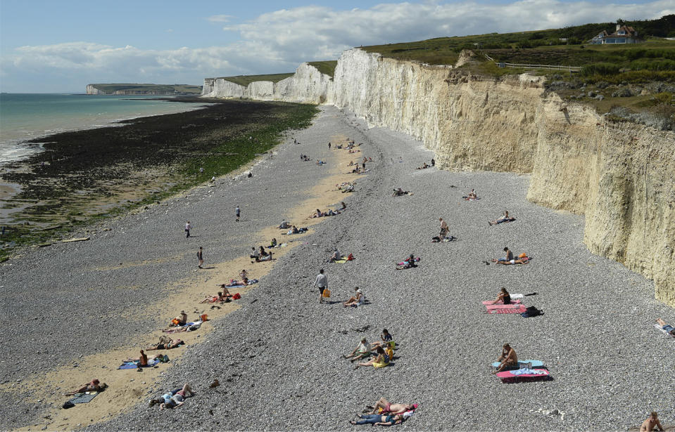 The Seven Sisters white chalk cliffs is a popular tourist spot at East Sussex, Birling Gap. Source: Getty Images, file