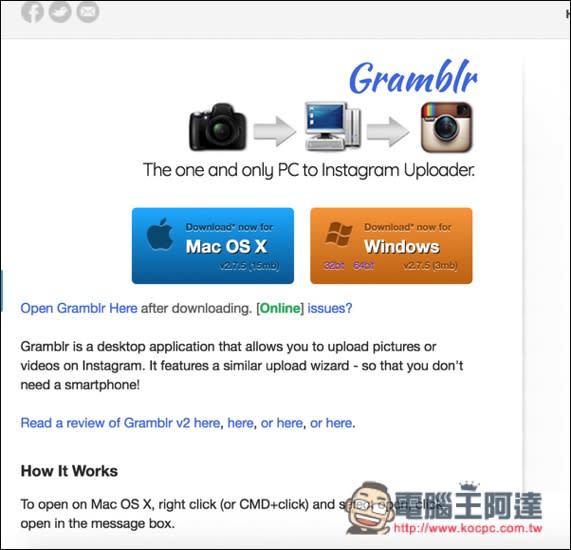 「Gramblr」Windows、macOS電腦也能上傳Instagram相片與影片