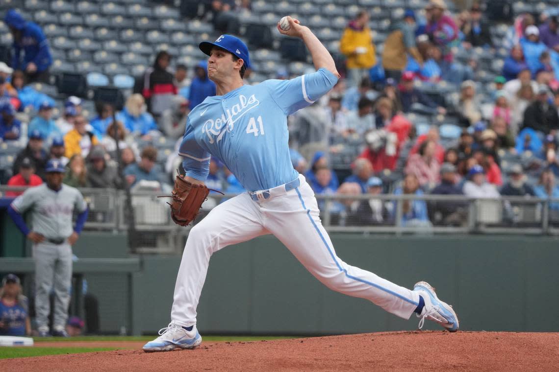 Kansas City Royals starting pitcher Daniel Lynch had a rough first inning on Sunday against Texas. But he rebounded nicely and retired double-digit Rangers in order at Kauffman Stadium.