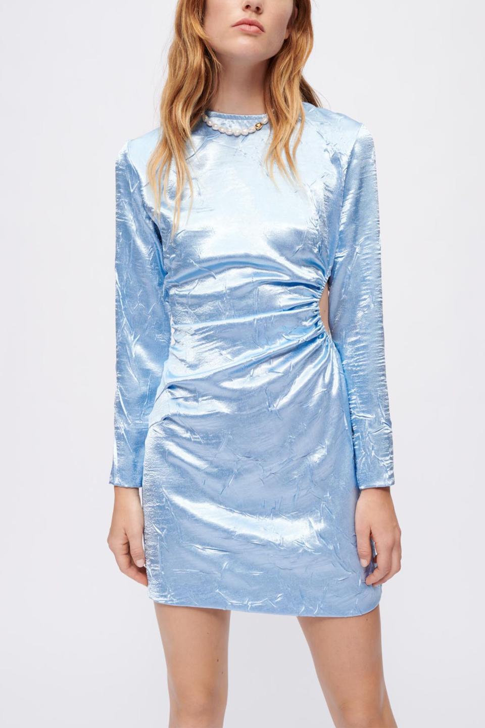 Close-Fitting Satin Dress