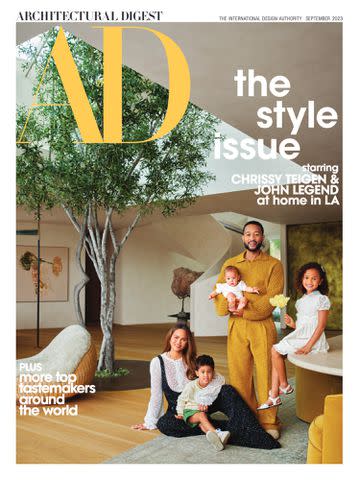 <p>Yoshihiro Makino/Architectural Digest</p> Chrissy Teigen and John Legend open up the doors to their family home in Beverly Hills.