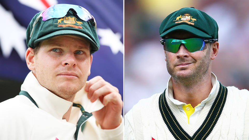 Steve Smith (pictured left) and Michael Clarke (pictured right). (Getty Images)