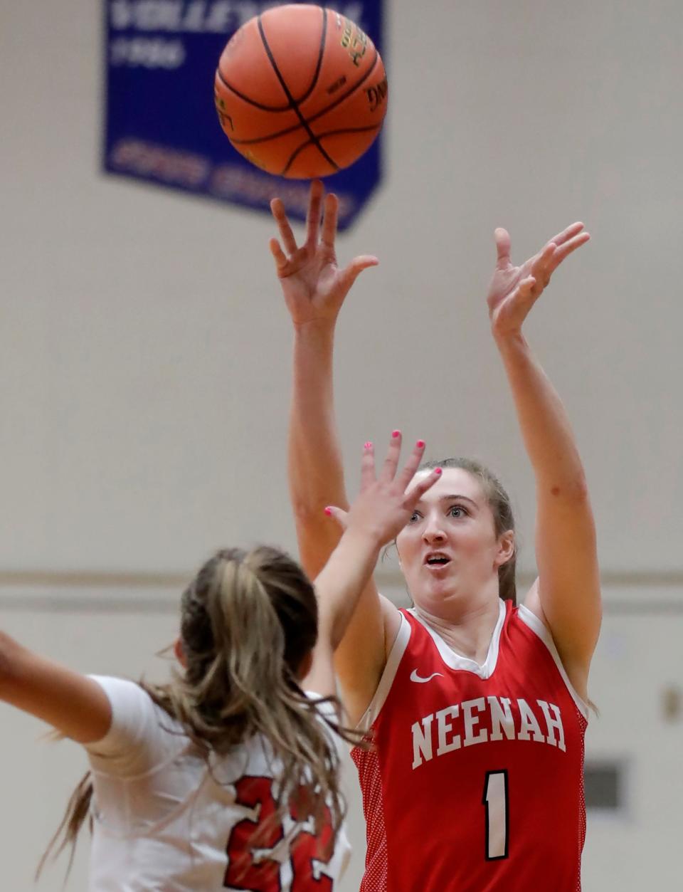 Neenah's Allie Ziebell puts up a shot against Hortonville during Saturday's sectional championship game. Ziebell has been named Ms. Basketball by the Wisconsin Basketball Coaches Association.