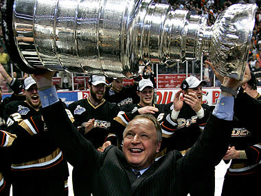 Carlyle coached Anaheim to a Stanley Cup in 2007 with Burke as the Ducks' GM