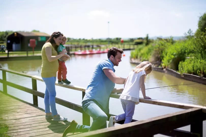 The fishing lake at Blue Dolphin Holiday Park