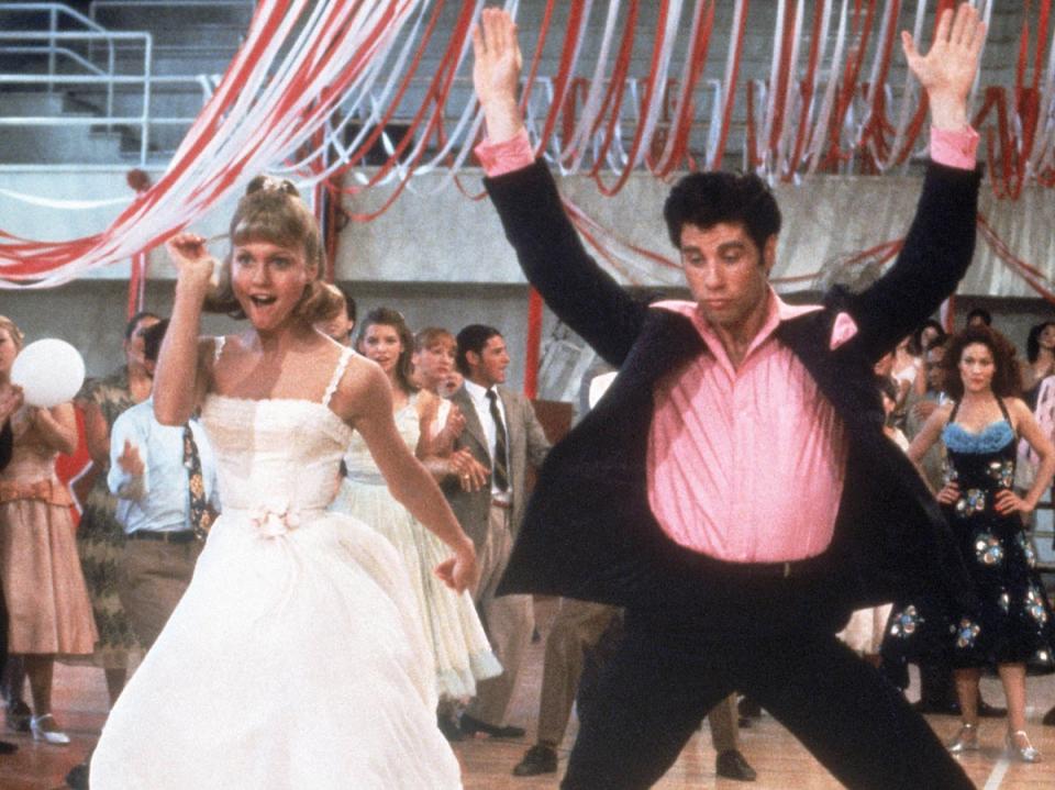 Olivia Newton-John and John Travolta as Sandy and Danny in 1978’s ‘Grease’ (Paramount)