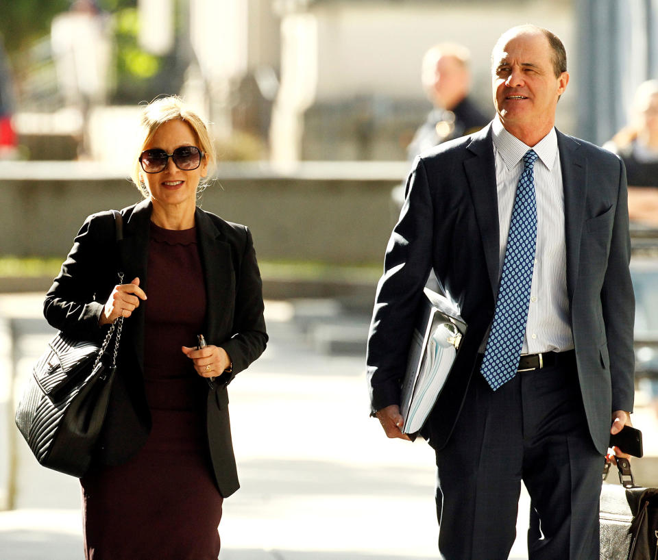 Defence attorneys Agrusa and McMonagle arrive