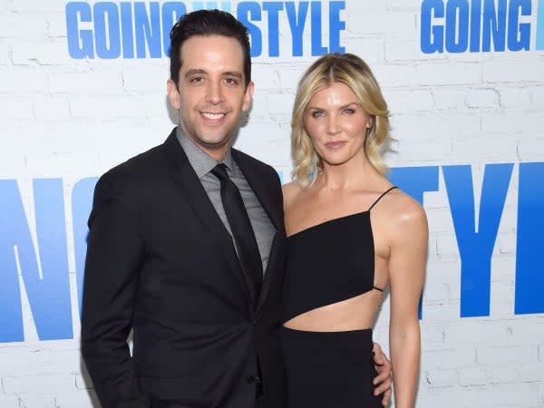 Nick Cordero and Amanda Kloots attend the 'Going In Style' premiere on 30 March 2017 in New York City (Dimitrios Kambouris/Getty Images)