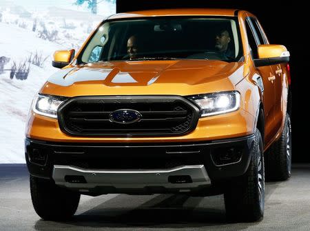 The 2019 Ford Ranger is unveiled during the press preview at the North American International Auto Show in Detroit, Michigan, U.S., January 14, 2018. REUTERS/Rebecca Cook