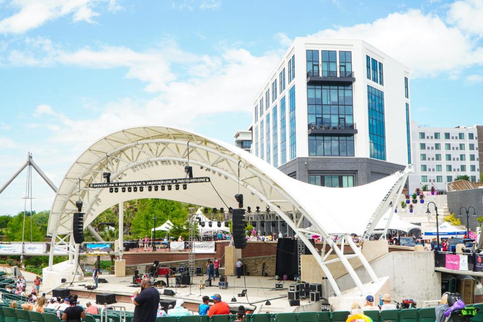 The Adderley Amphitheater in Cascades Park, shown here the 2023 Word of South in April, will features a Downtown Concert Series this summer.