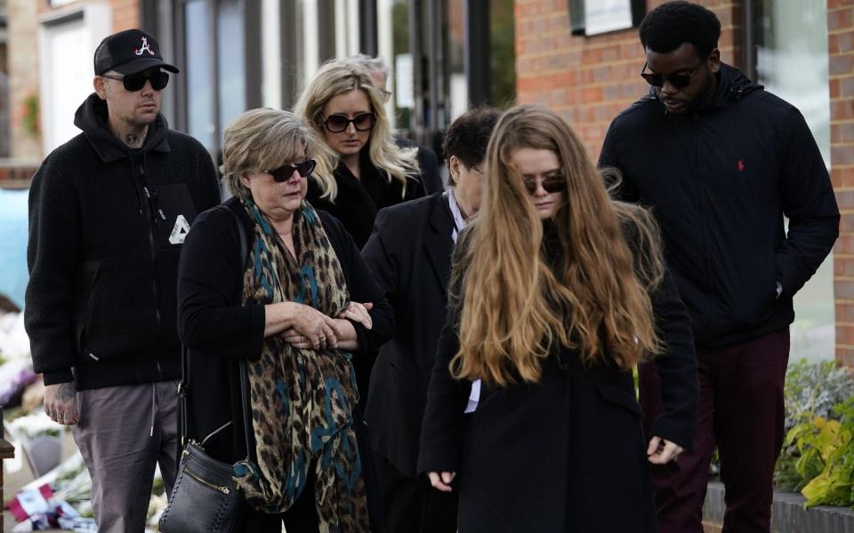 Sir David’s family and friends arrive at Belfairs Methodist Church - Aaron Chown/PA 