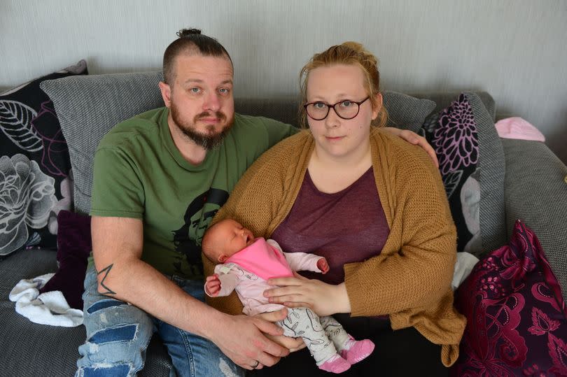 Martin Hyson and Cherise Gwilt with their daughter -Credit:Stoke Sentinel