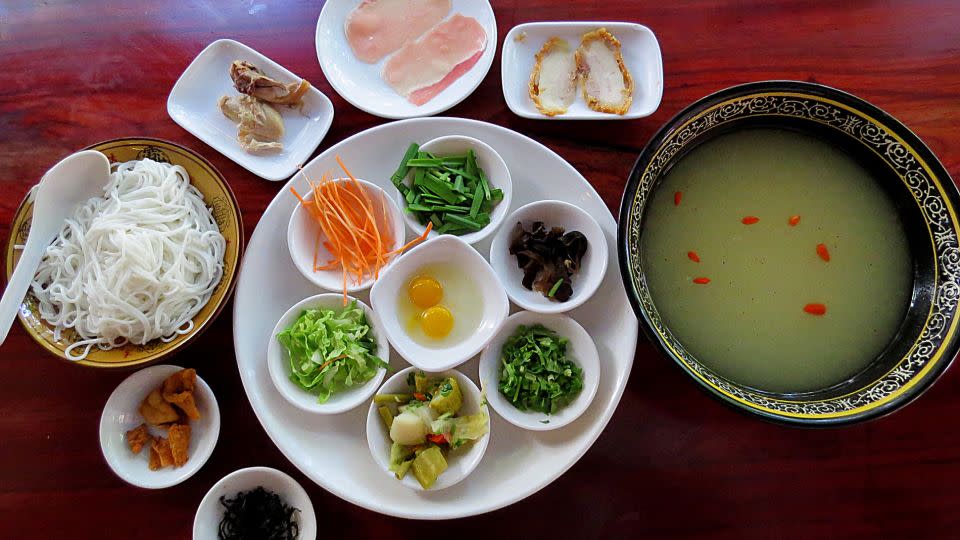 Yunnan's most famous dish, crossing-the-bridge rice noodles. - Chieu Luu/CNN