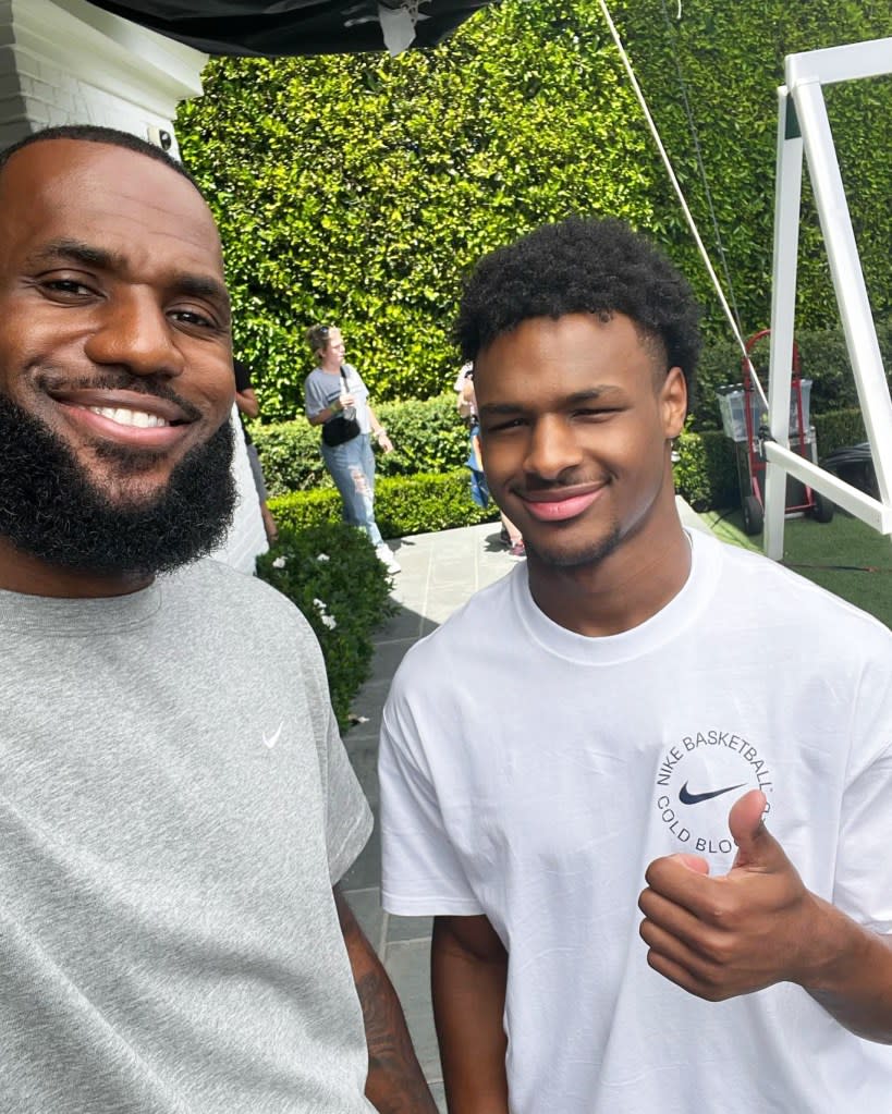 LeBron James Defends Son Bronny After He's Dropped From NBA Mock Draft