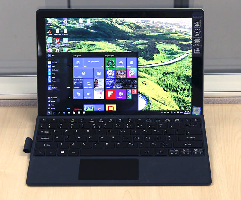 The Acer Switch Alpha 12 is one of the few notebooks in the world to feature liquid-cooling.