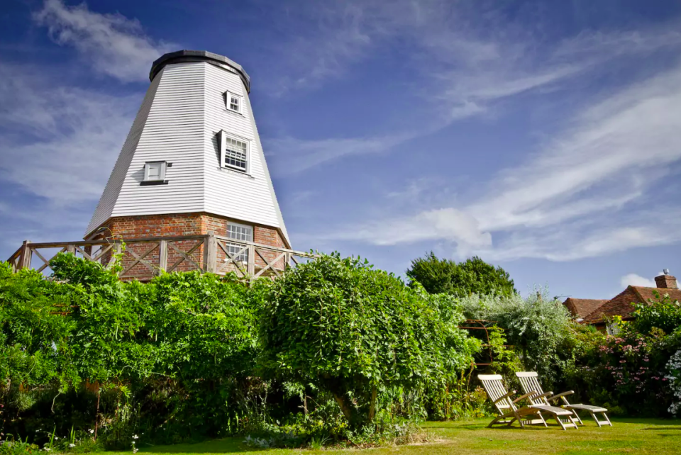 <p>This charming windmill in the Kent countryside of the United Kingdom can be all yours for $296 a night. (Airbnb) </p>