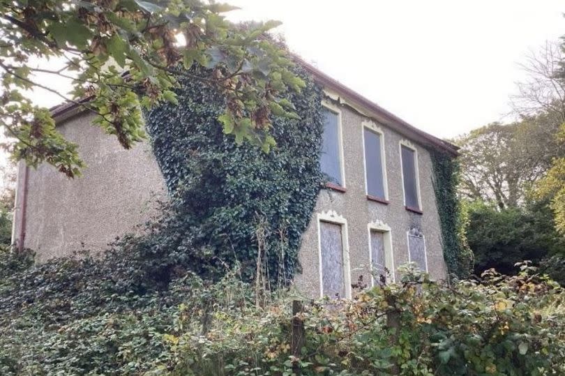 The fire-damaged farmhouse which is beyond repair and will have to be demolished