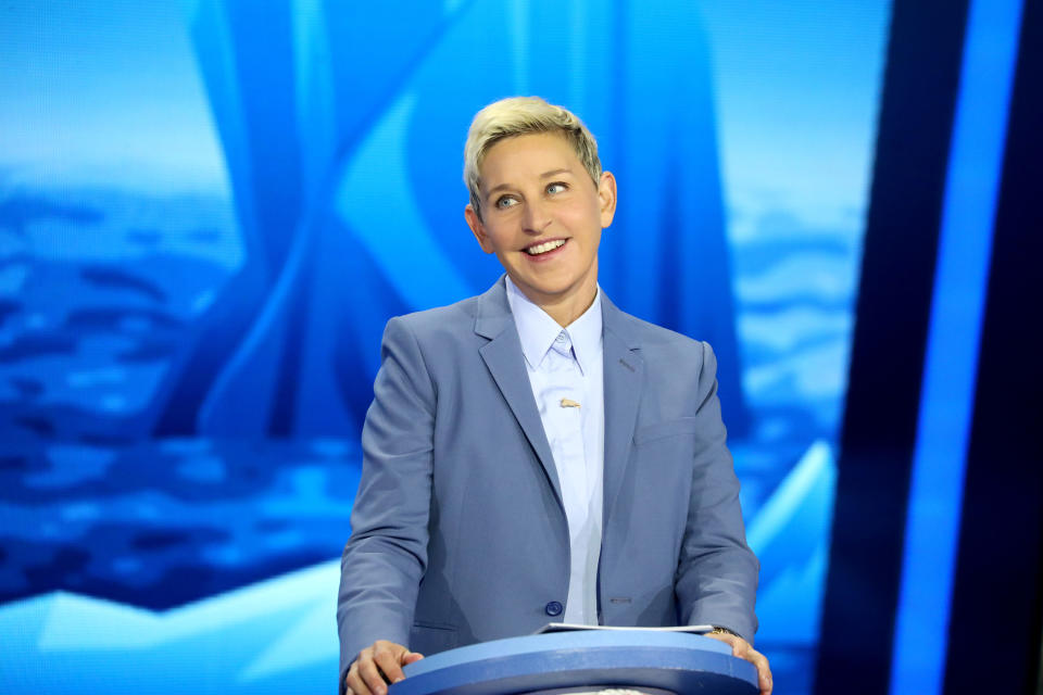 ELLEN'S GAME OF GAMES -- "Sweet Foam Alabama" Episode 307 -- Pictured: Ellen DeGeneres -- (Photo by: Mike Rozman/Warner Brothers/NBC/NBCU Photo Bank via Getty Images)