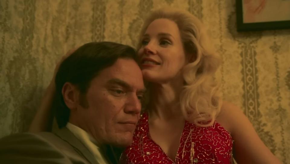 Michael Shannon and Jessica Chastain as George Jones and Tammy Wynette in "George & Tammy." The Showtime mini-series was shot in Wilmington.