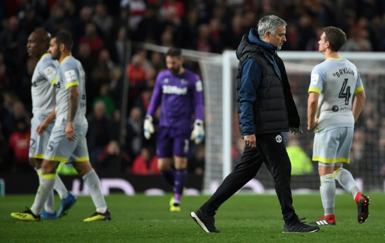 Jose Mourinho is feeling the heat after Manchester United's League Cup misery