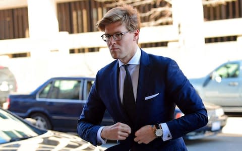 Alex Van Der Zwaan arrives at Federal District Court in Washington - Credit: AP Photo/Susan Walsh