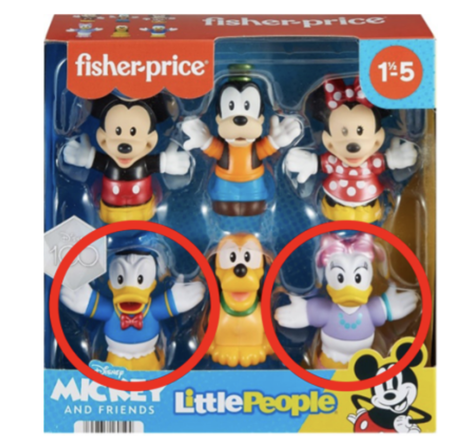 Fisher-Price Little People Mickey and Friends Figures — Donald Duck and Daisy Duck Only