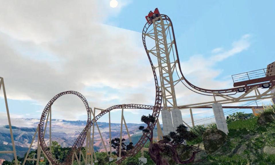 Glenwood Caverns Amusement Park's Defiance will be situated atop Iron Mountain, about 1,300 feet above the Colorado River.