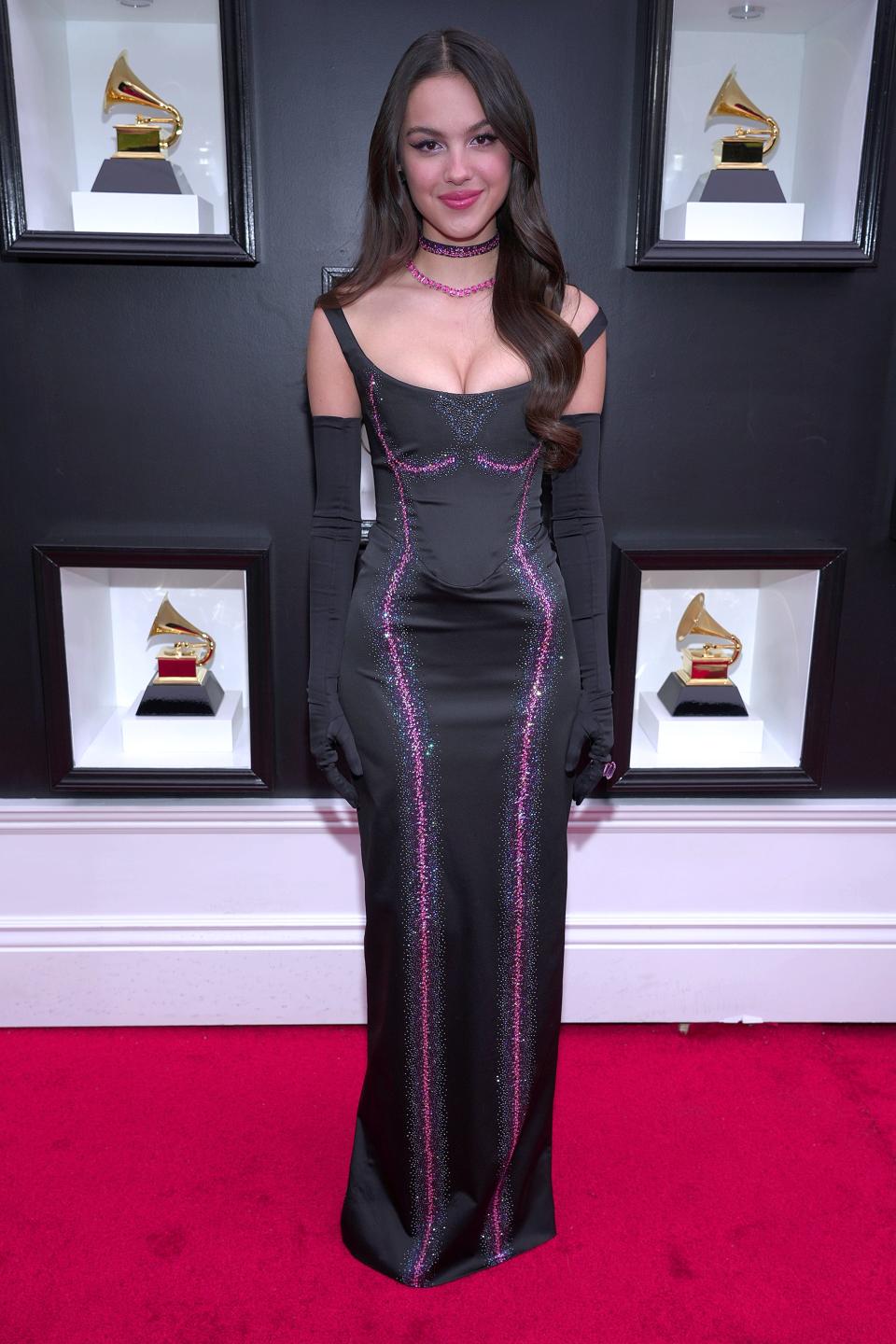 Olivia Rodrigo attends the 2022 Grammy Awards.