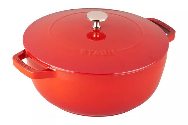 The @staub_usa 5 qt Deep Dutch Oven is 60% off right now! I picked min, Cookware