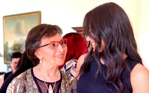 The Duchess of Sussex with Sophia Williams-De Bruyn