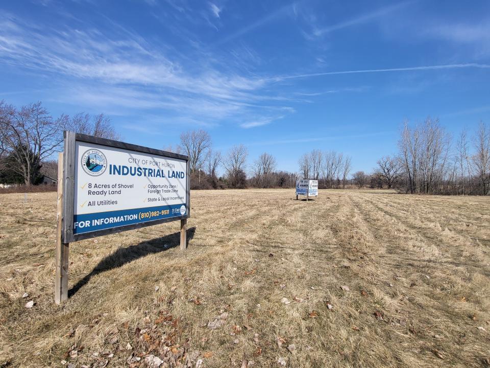 The city of Port Huron put an eight-acre industrial park site, shown on Tuesday, March 12, 2024, back on the market after plans tied to a 2022 sale fell through.