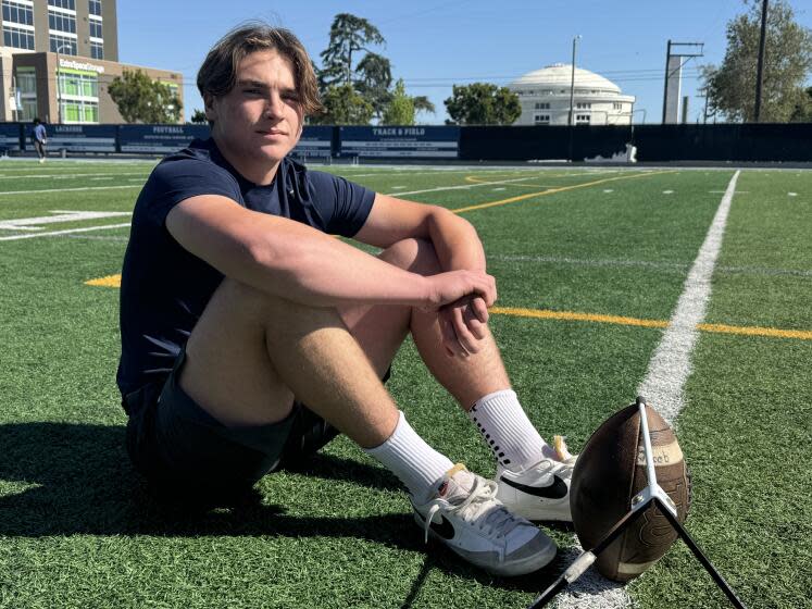 Junior kicker Jacob Kreinbring of Loyola.