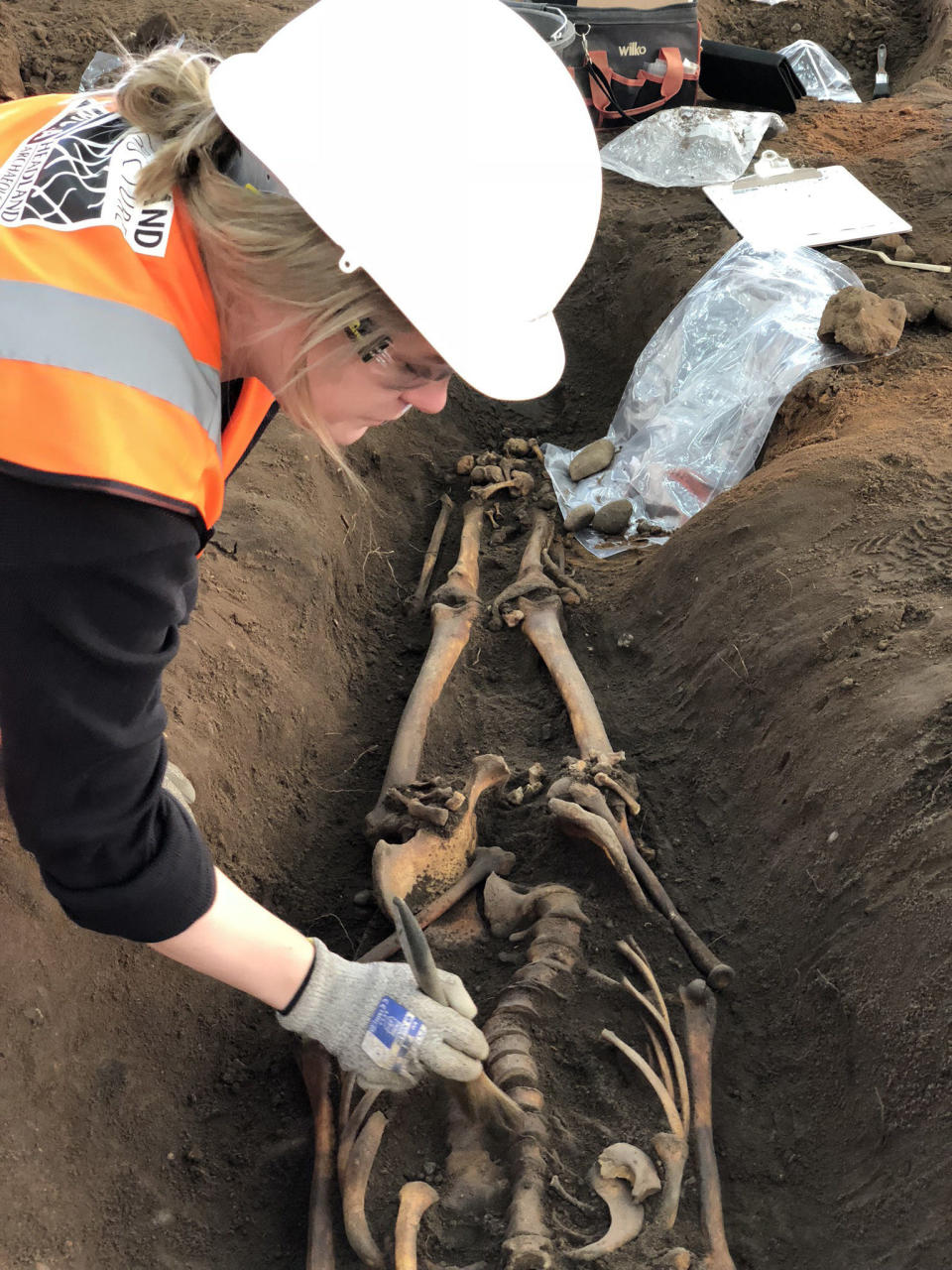 <em>Human remains – the sites include a burial ground at St James’s gardens, next to Euston station, which is believed to hold at least 45,000 skeletons (Picture: PA)</em>