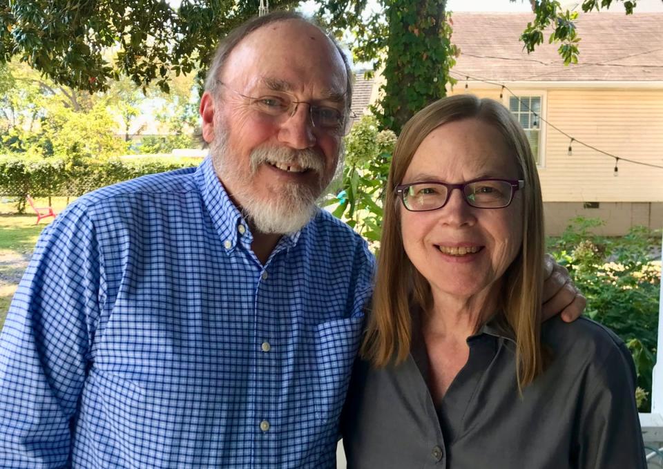 Democrats Terrell and Sheila  Shaw say people have stopped talking to each other (Andrew Buncombe)