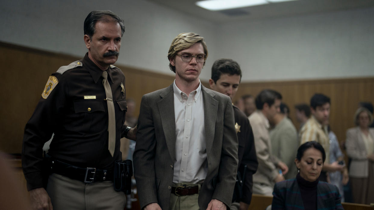 Evan Peters played the title character in Netflix true crime series Dahmer - Monster: The Jeffrey Dahmer Story. (Netflix)