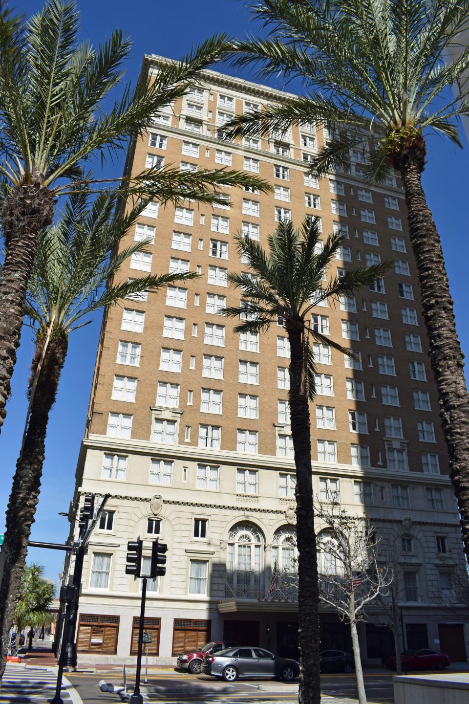 The Hotel Floridan in Tampa opened in 1927, eventually was abandoned and was reopened in 2012 after a 7-year restoration and renovation project. It is now the called the Floridan Palace Hotel. Photo / Harold Bubil; 12-17-2017.