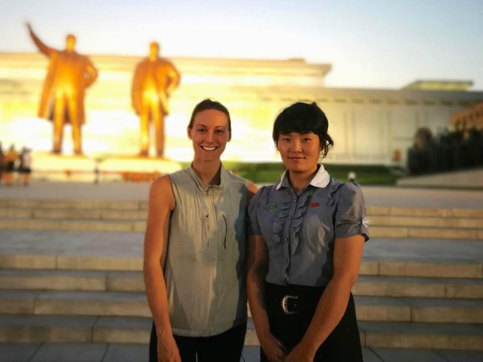 Cassie De Pecol in North Korea.