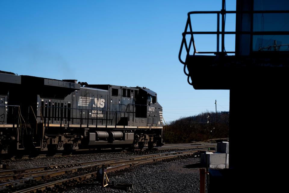 A view of the Norfolk Southern rail yard, leased from Cincinnati Southern Railway, in Cincinnati on Monday, Nov. 21, 2022. A proposed sale of the city-owned Cincinnati Southern Railway to Norfolk Southern Corp. has been passed by the local railway's board. The city receives $25 million a year from the current lease.