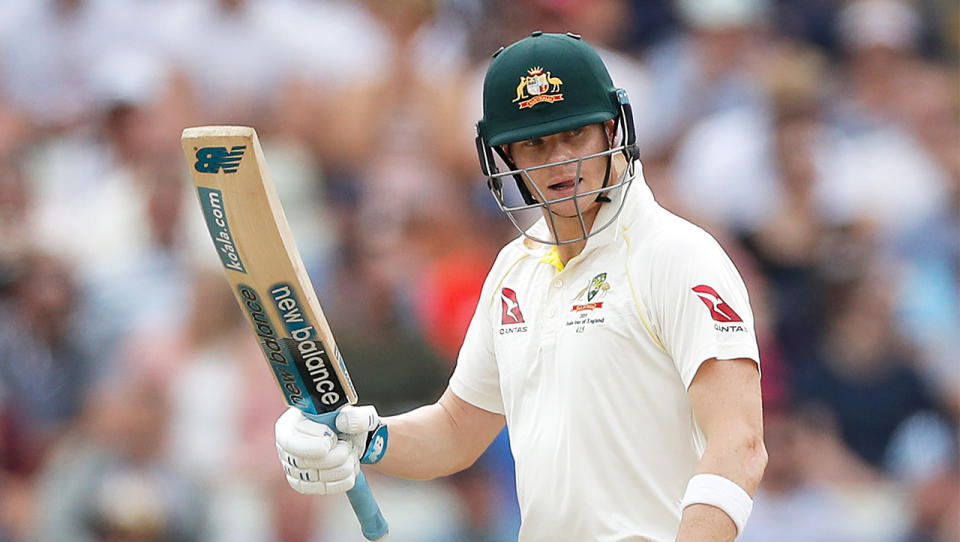 Steve Smith made history with his second century of the game. (Getty Images)