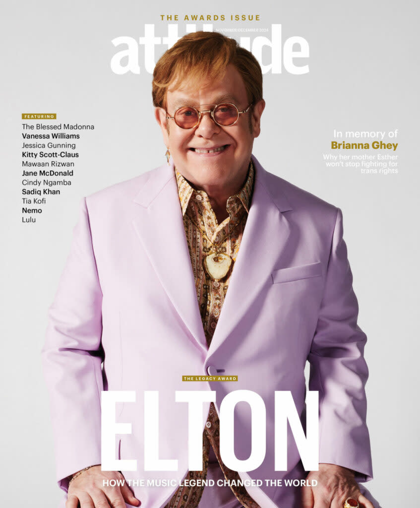 Elton on the cover of Attitude